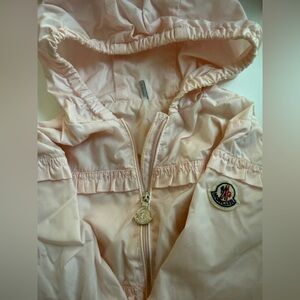 Moncler Kids Soft Pink Hooded Raincoat Great Condition!